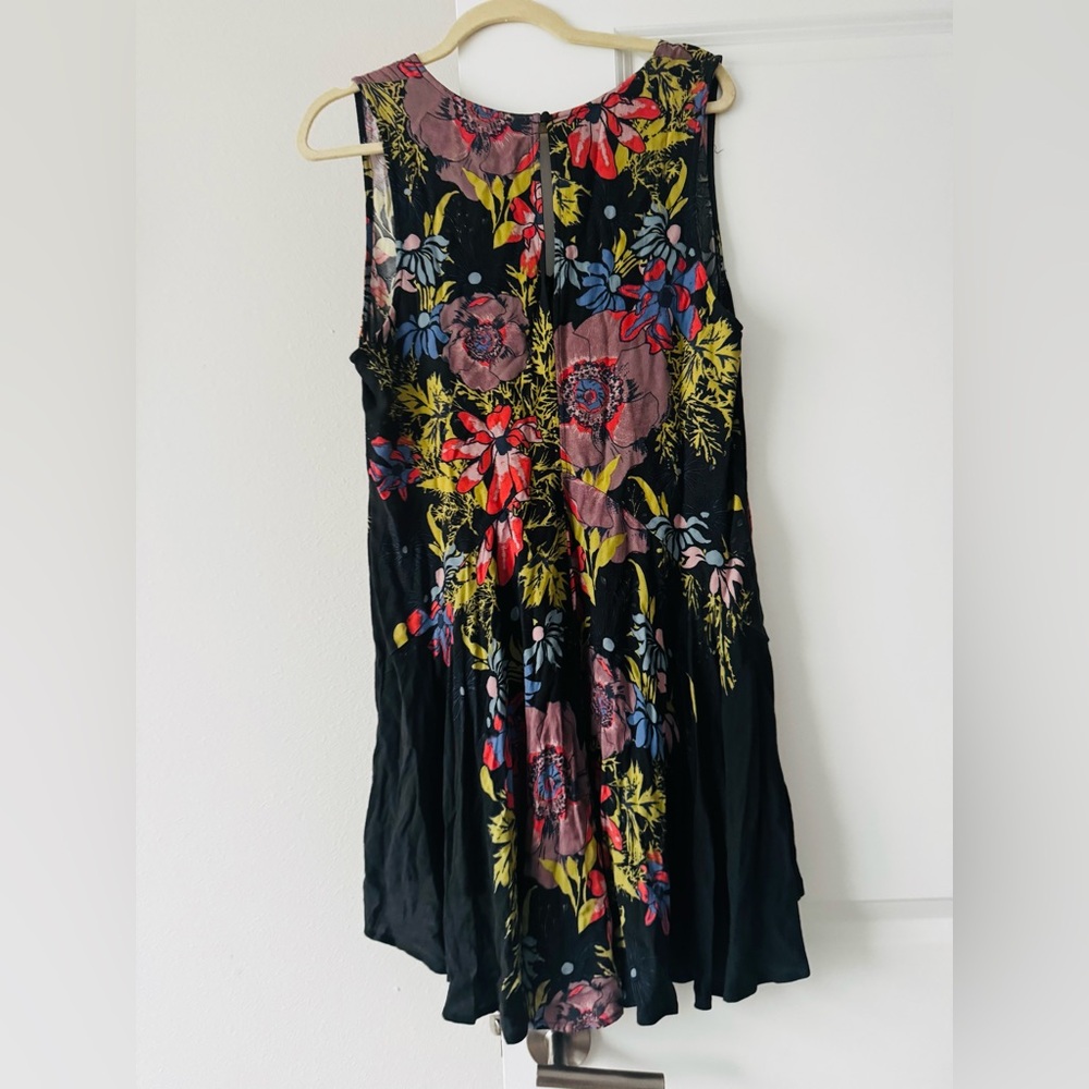 Free People Floral High-Low Skirt - Black and Multicolor - Picture 9 of 10
